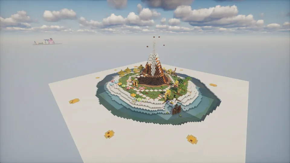 Schoko-Vulkan-Insel
